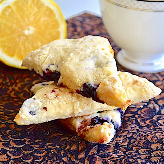 Lemon Blueberry Scones - Recipe photo by jeanieandluluskitchen