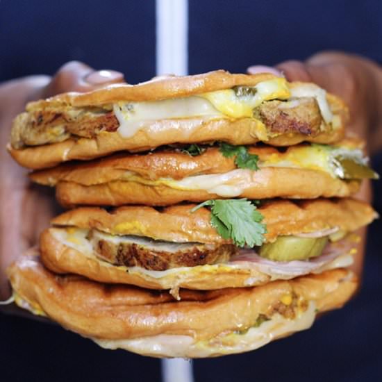 Mojo Pork Cuban Sandwiches - Recipe photo by evseats