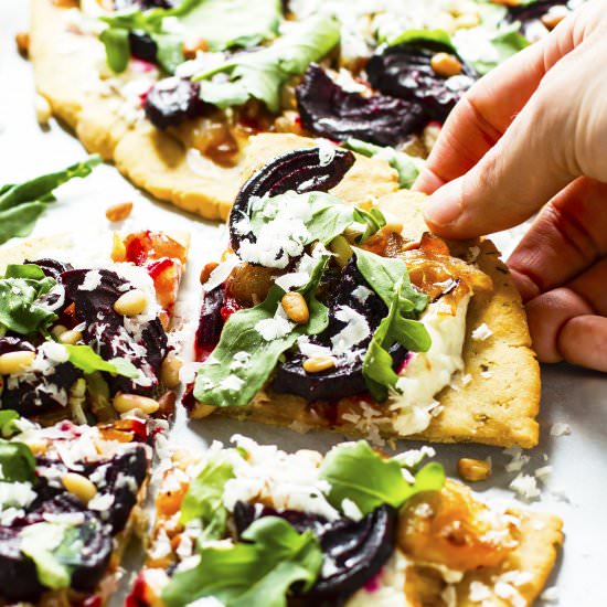 Roasted Beet & Goat Cheese Pizza - Recipe photo by EvolvingTable