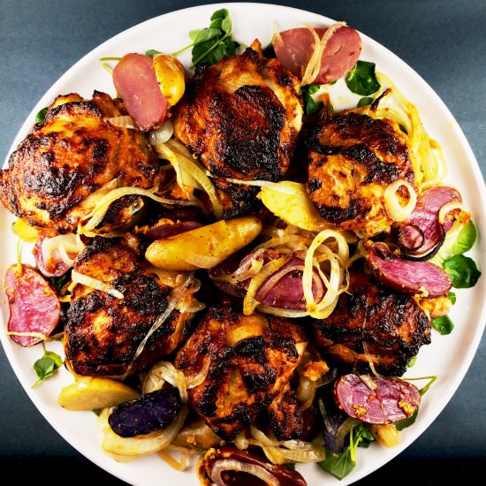 Lime Pickle Roasted Chicken - Recipe photo by Hummingbirdthyme
