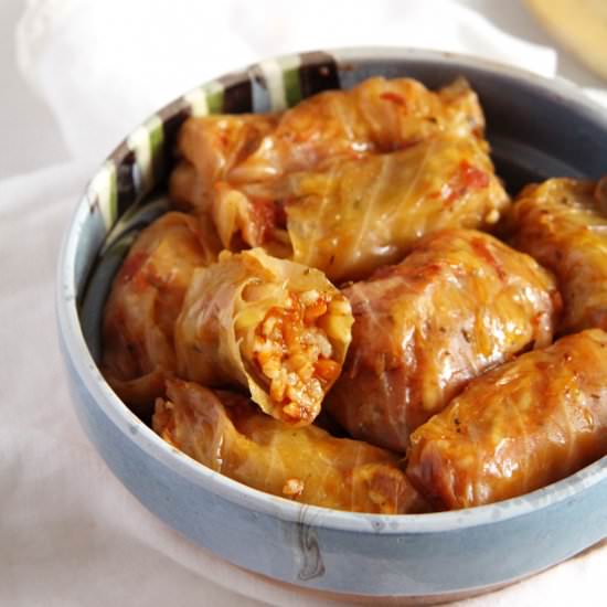 Vegan Rice Cabbage Rolls - Recipe photo by adinutza