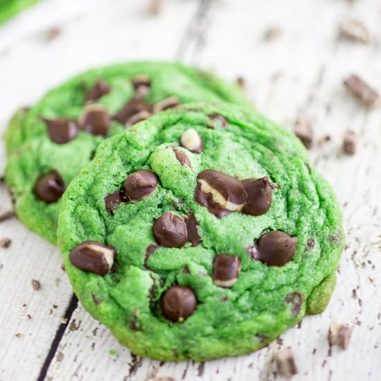 Mint Chocolate Chip Cookies - Recipe photo by thegraciouswife