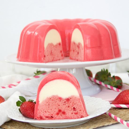 Strawberry Flan Jello Cake - Recipe photo by tiffanybendayan