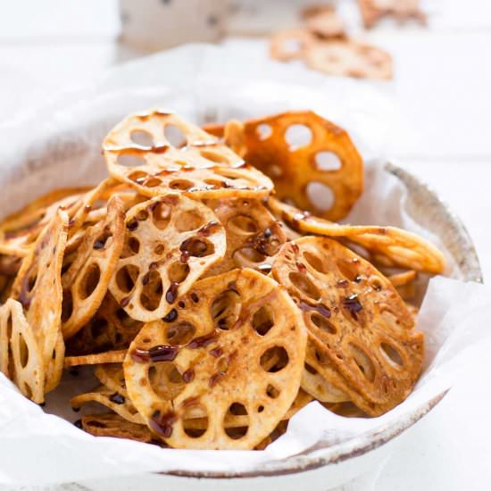 Renkon Chips Amazu Sauce - Recipe photo by Chopstick Chronicles