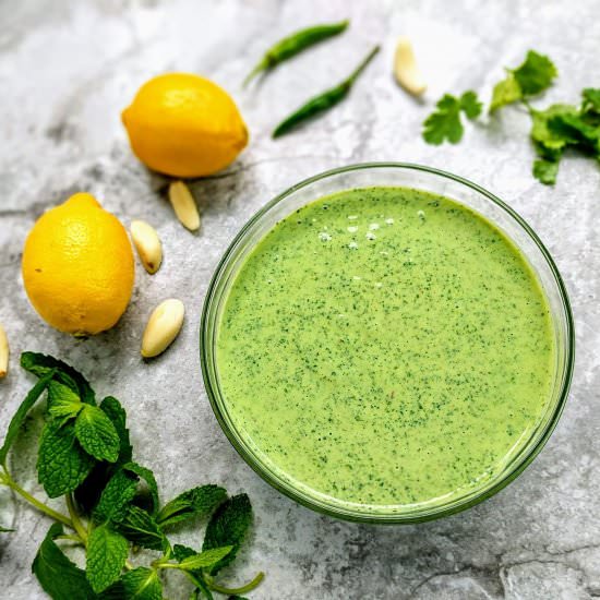 Mint Chutney - Recipe photo by VegeCravings