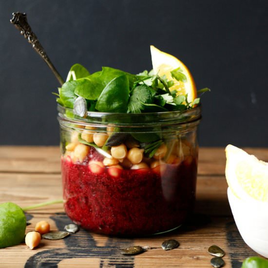 Beetroot Amaranth with Chickpeas - Recipe photo by nirvanacakery