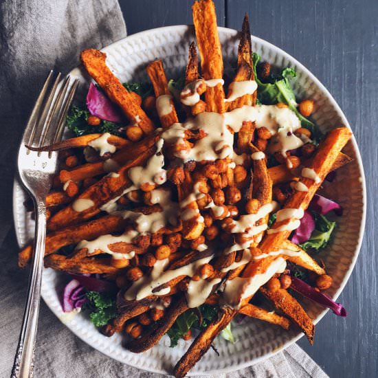 Loaded Sweet Potato Fries - Recipe photo by clemfoodie