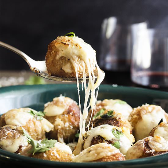 Chicken Parmesan Meatballs - Recipe photo by justalittlebitofbacon