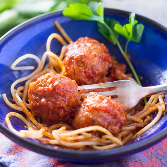 Italian Turkey Meatballs - Recipe photo by panning the globe
