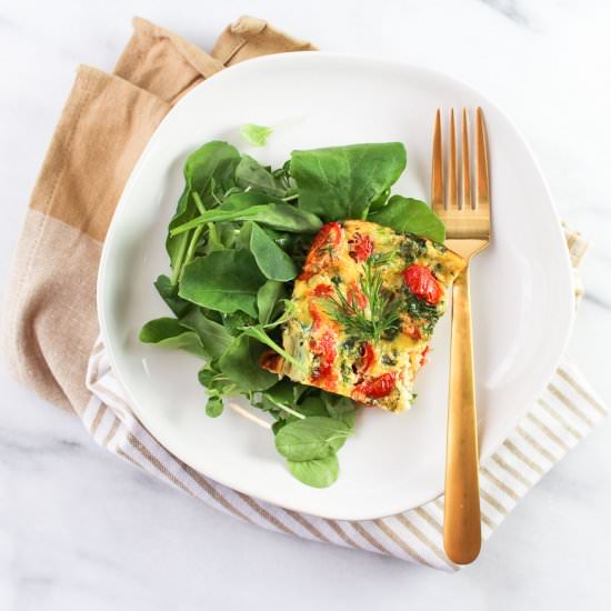 Smoked Salmon & Dill Frittata - Recipe photo by ChefJulie_RD