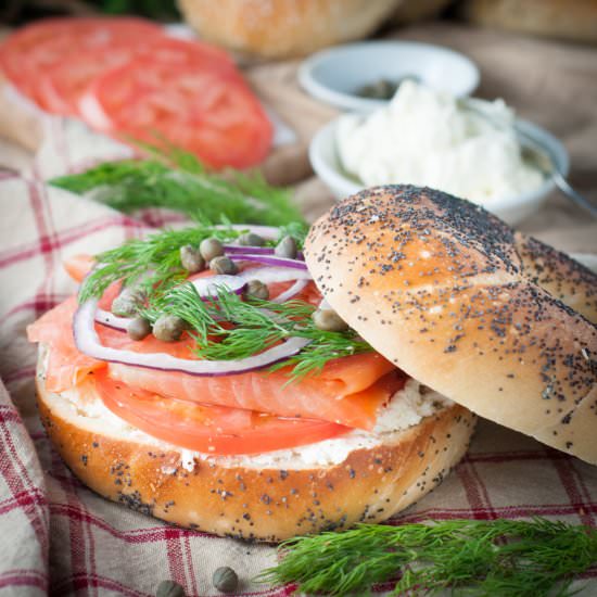 Bagel Smoked Salmon & Cream Cheese - Recipe photo by photosandfood