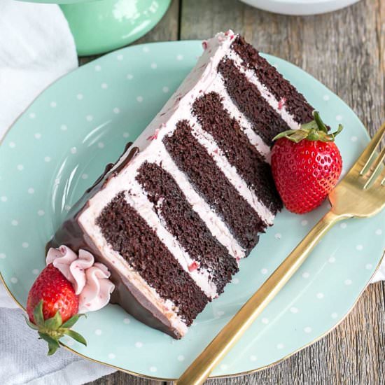 Chocolate Strawberry Cake - Recipe photo by Livforcake