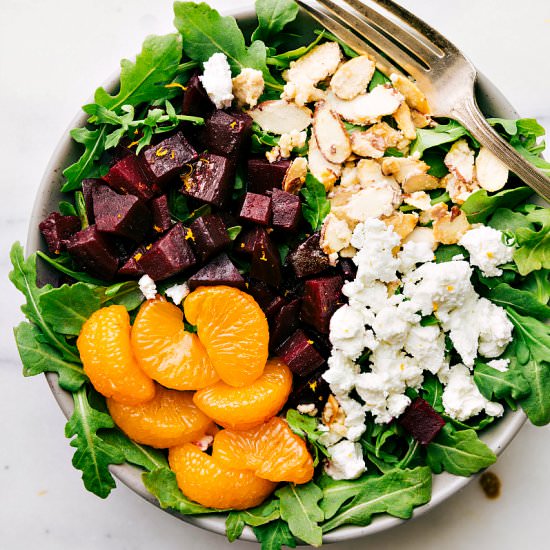 Roasted Beet and Goat Cheese Salad - Recipe photo by chelseasmessyapron