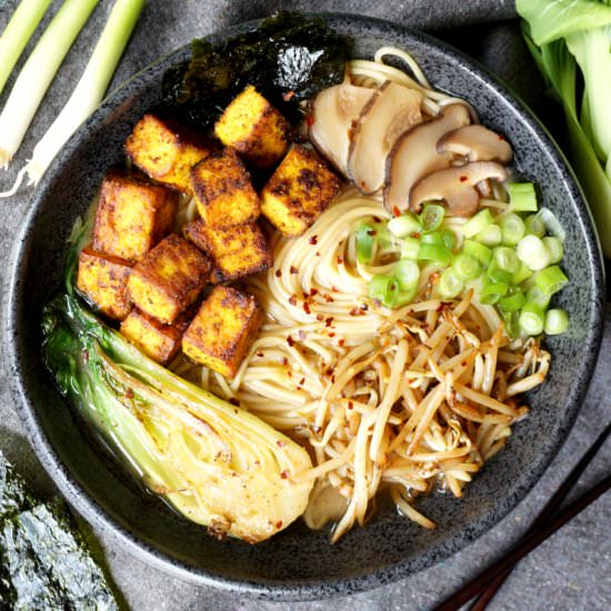 vegan crispy tofu ramen - Recipe photo by thebakingfairy