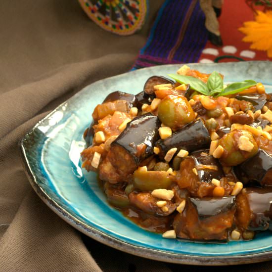 Aubergine caponata - Recipe photo by gitlchefs