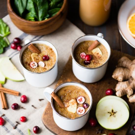 Wassail Warm Green Smoothie - Recipe photo by Simple Green Smoothies