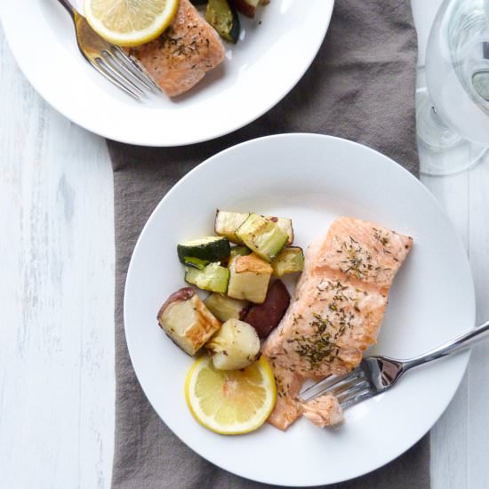 Best Salmon with Lemon and Thyme - Recipe photo by 3ScoopsofSugar
