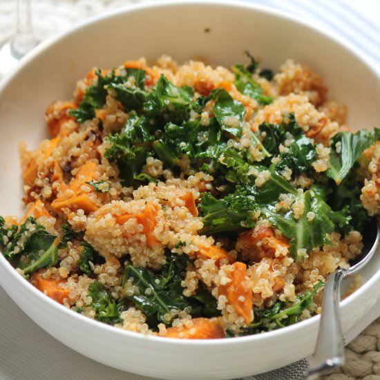 Sweet Potato, Quinoa, & Kale Salad - Recipe photo by allie15