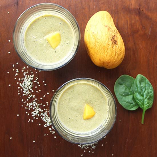 Mango Coconut Protein Smoothie - Recipe photo by abiteofinspiration
