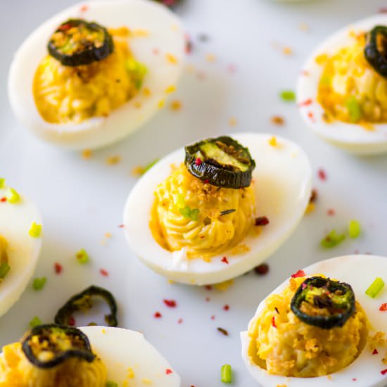 Jalapeno Popper Deviled Eggs - Recipe photo by ChefDeHome