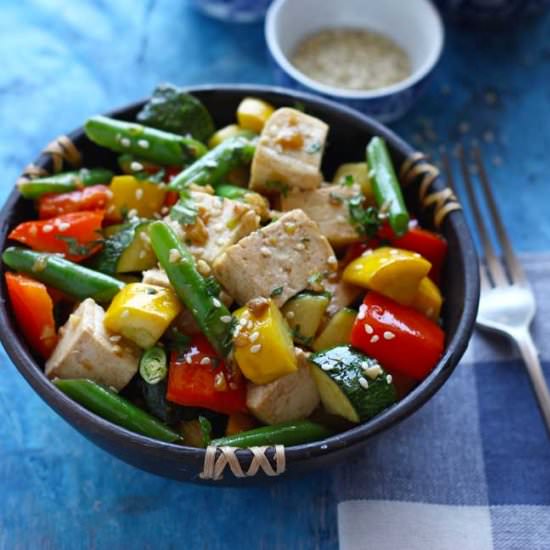 Quick Tofu and Vegetable Stir Fry - Recipe photo by Funfoodandfrolic