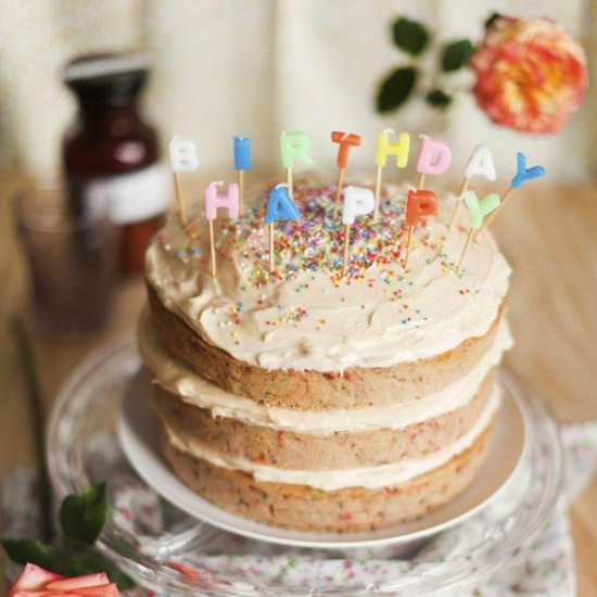 Snickerdoodle Funfetti Cake - Recipe photo by milkchaihoney