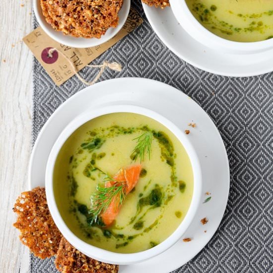 Cream of leek and basil - Recipe photo by bazyliaczywanilia
