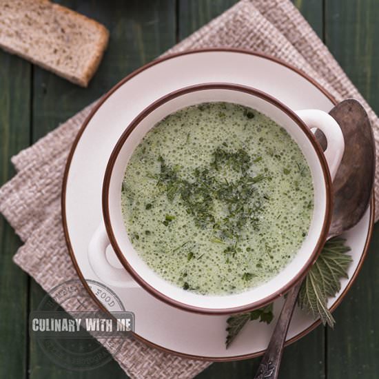 Cold yogurt and nettle soup - Recipe photo by vanillla