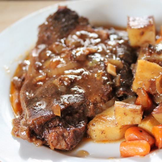 Braised Steaks with Root Vegetable - Recipe photo by cullys kitchen