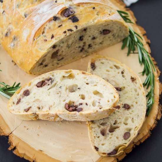Crusty Rosemary Olive Bread - Recipe photo by tiffanybendayan