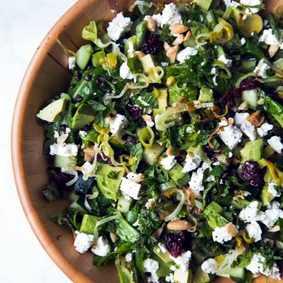 Lentil, Feta, and Avocado Salad - Recipe photo by doublethyme
