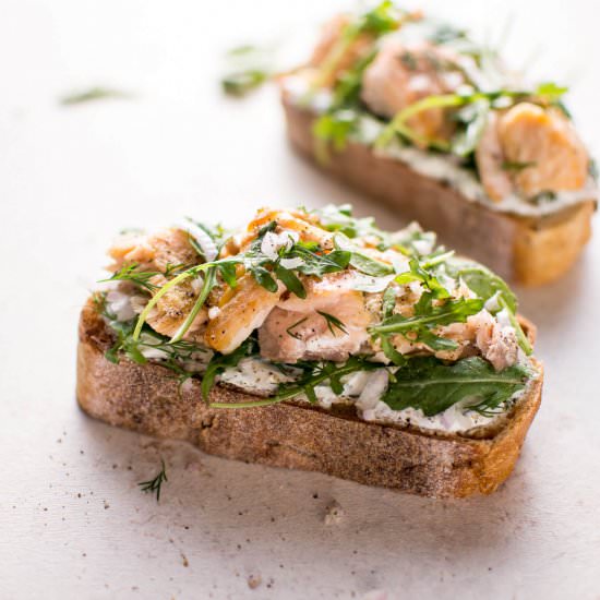 Salmon Tartine - Recipe photo by saltandlavender
