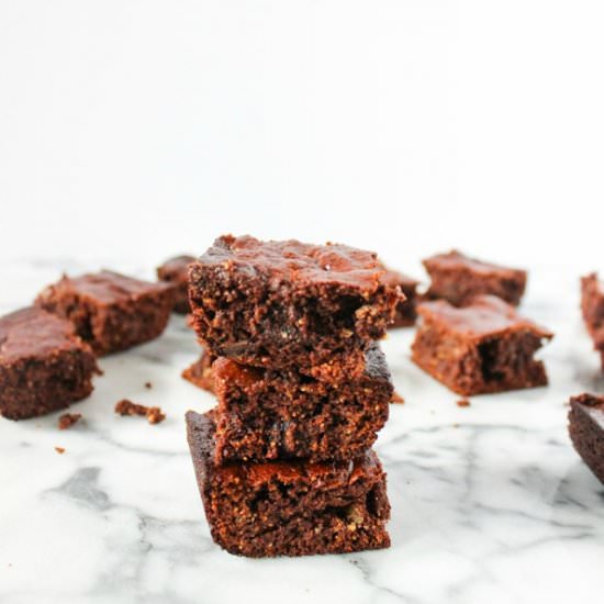 Gluten Free Almond Butter Brownies - Recipe photo by twoplacesatonce