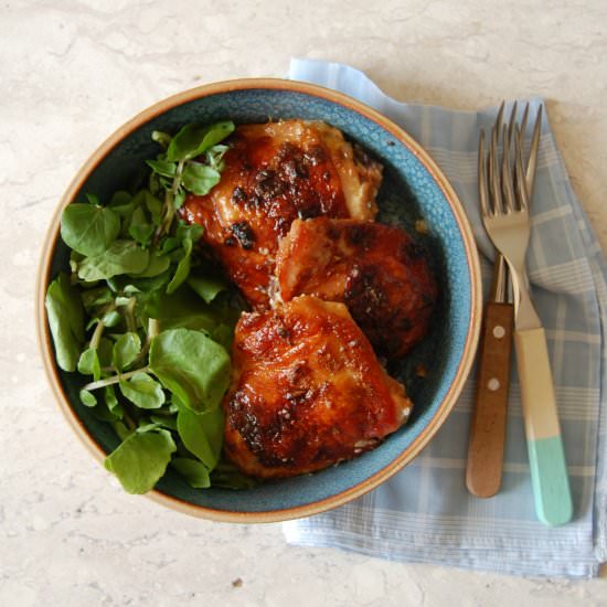 Mayo Marinated Roast Chicken - Recipe photo by Technicolor Kitchen