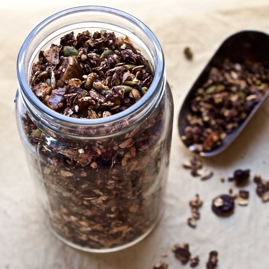 Cocoa Buckwheat Granola - Recipe photo by my berkeley kitchen
