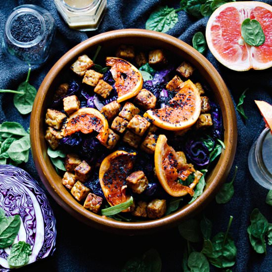 Sesame Roasted Cabbage Salad - Recipe photo by spice and sprout