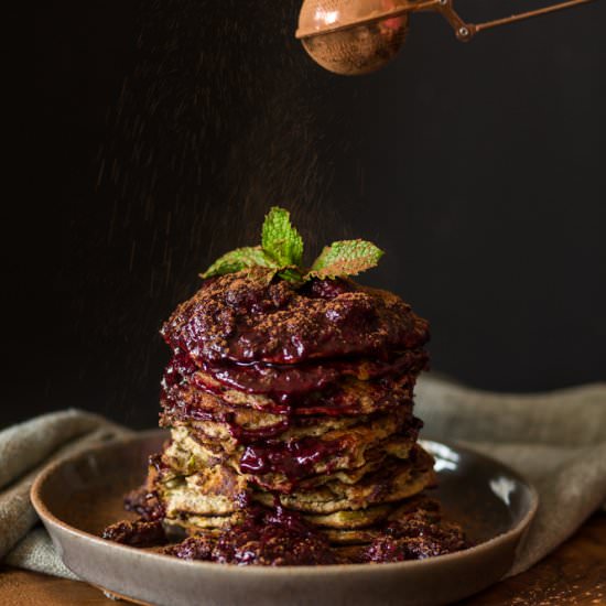 Healthy hotcakes with berry compote - Recipe photo by Melissa Delport