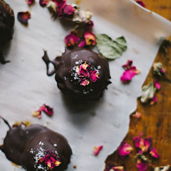 Salted Caramel Bourbon Rose Truffle - Recipe photo by spice and sprout