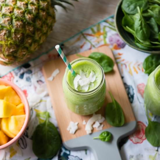 Pina Colada Green Smoothie - Recipe photo by Simple Green Smoothies