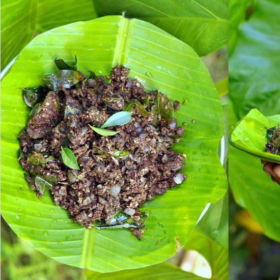 Goat's Blood Fry - Recipe photo by JeeviKitchen