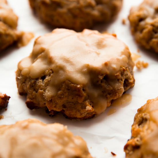 Banana Nut Scones with Maple Glaze - Recipe photo by sallysbakingaddiction