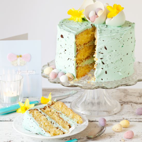 White Chocolate Mint Speckle Cake - Recipe photo by littlesugarsnaps