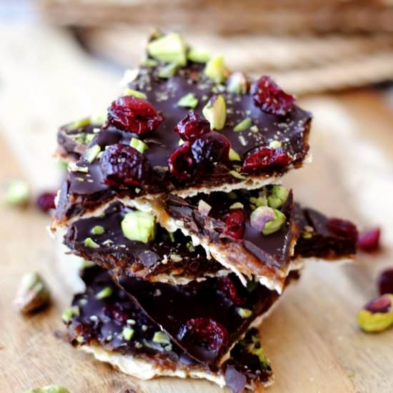 Vegan Passover Matzo Brittle - Recipe photo by AbbeysKitchen