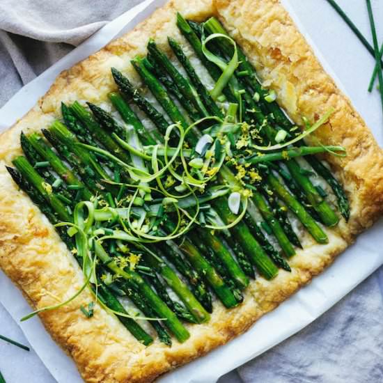 Asparagus Tart with Lemon - Recipe photo by feast_and_fable
