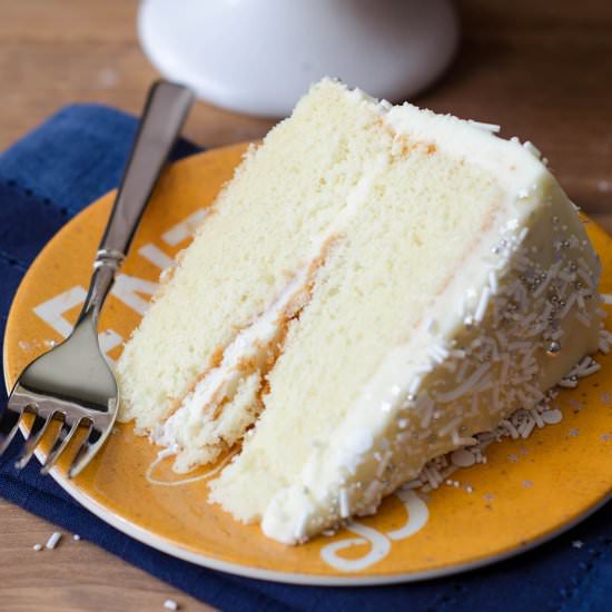 White Cake w/ Whipped Cream Frosting - Recipe photo by freshaprilflours