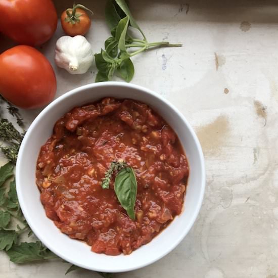 Marinara Sauce using Fresh Tomatoes - Recipe photo by saffrontrail