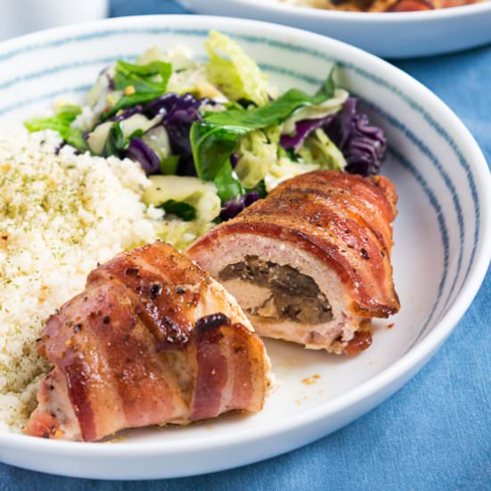 Bacon Wrapped Stuffed Chicken - Recipe photo by WhittyPaleo