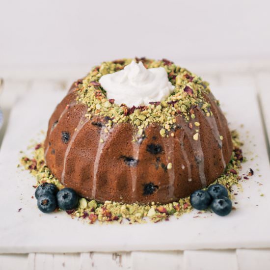 Blueberry Pistachio Bundt Cake - Recipe photo by theblondielocks