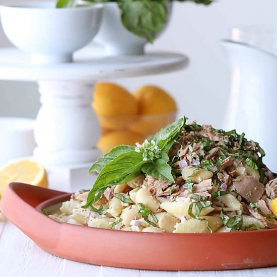 Lemon Basil Tuna Pasta Salad - Recipe photo by soberchicken56