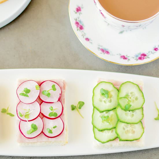 Selection of tea sandwiches - Recipe photo by culinaryginger